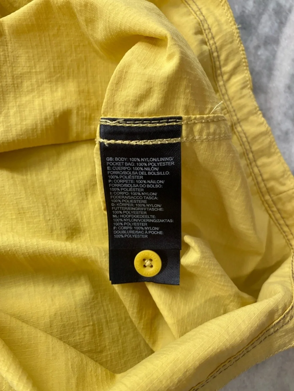The North Face Men's Yellow Button-Up Shirt